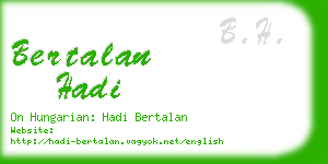 bertalan hadi business card